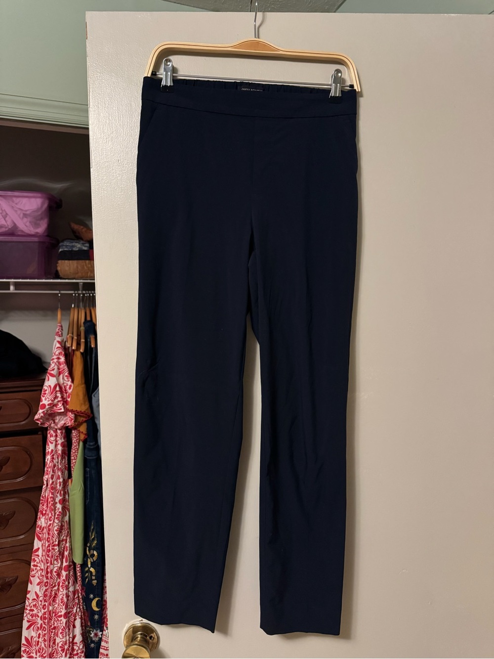 Banana Republic Straight-Leg Pants in Navy